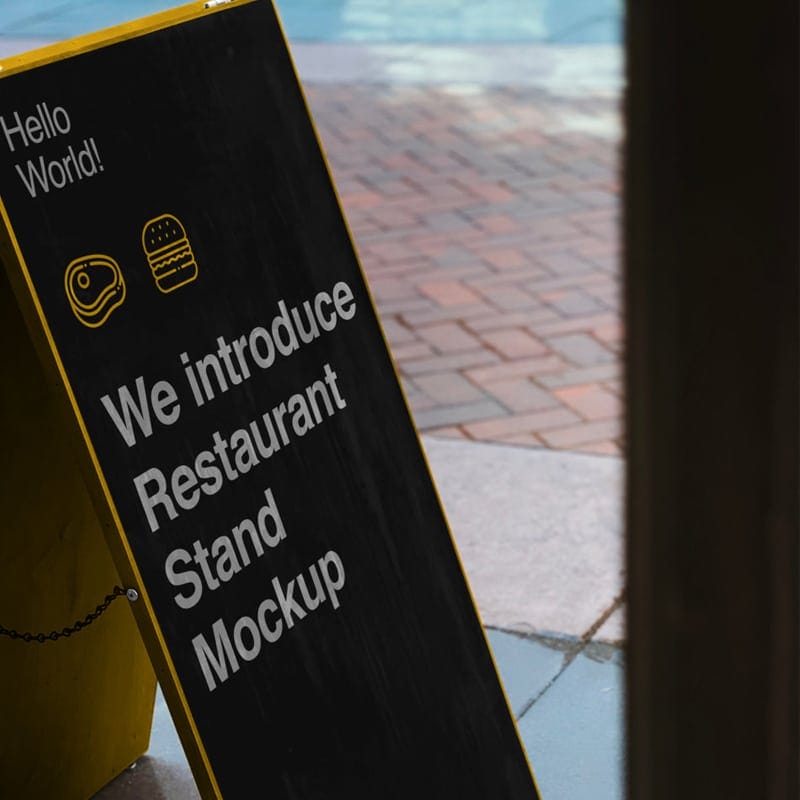 Restaurant Stand PSD Mockup