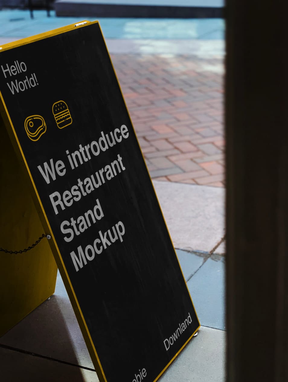 Restaurant Stand PSD Mockup