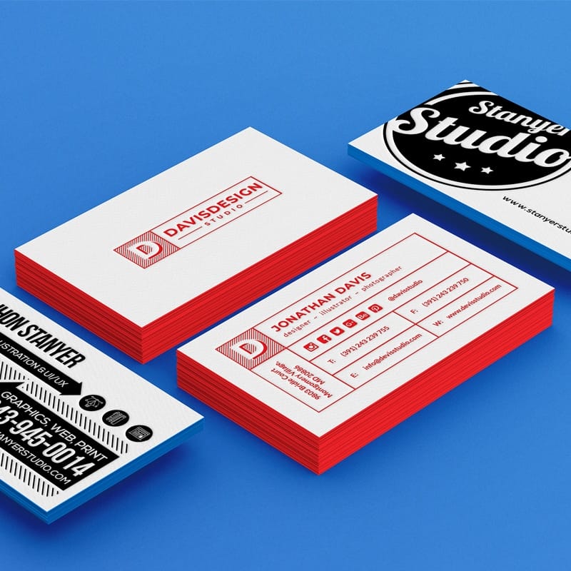 Stack of Business Card Mockup