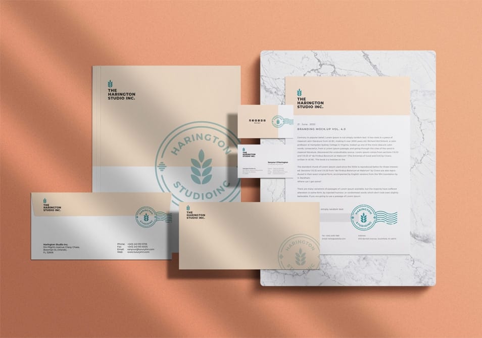 Stationery Branding PSD Mockup