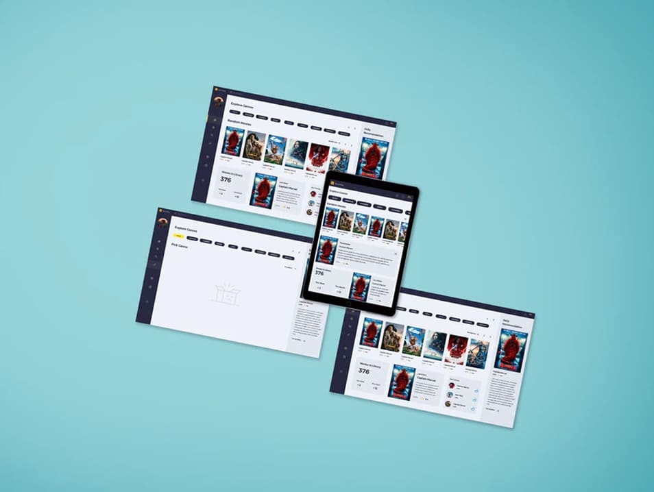 Top Web Screen Mockup