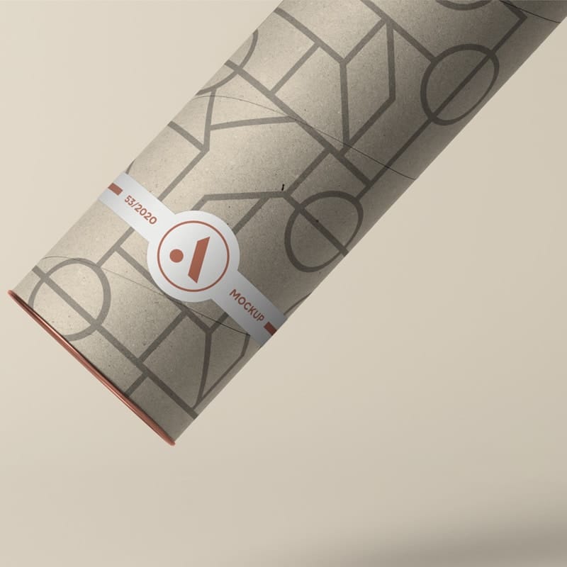 Tube with Label Mockup
