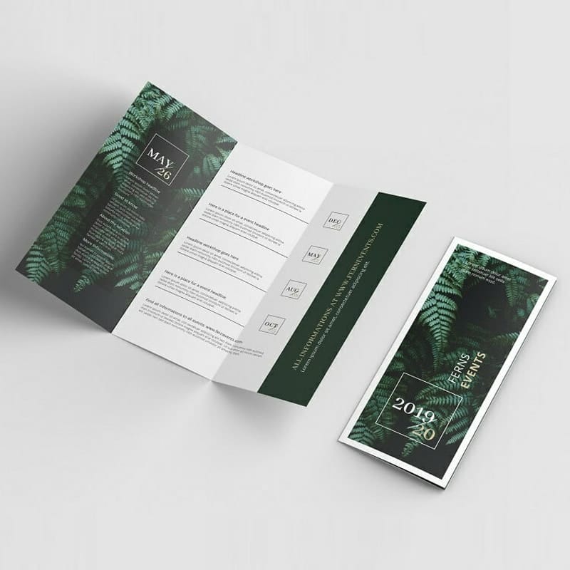US Letter Trifold Mock-Up