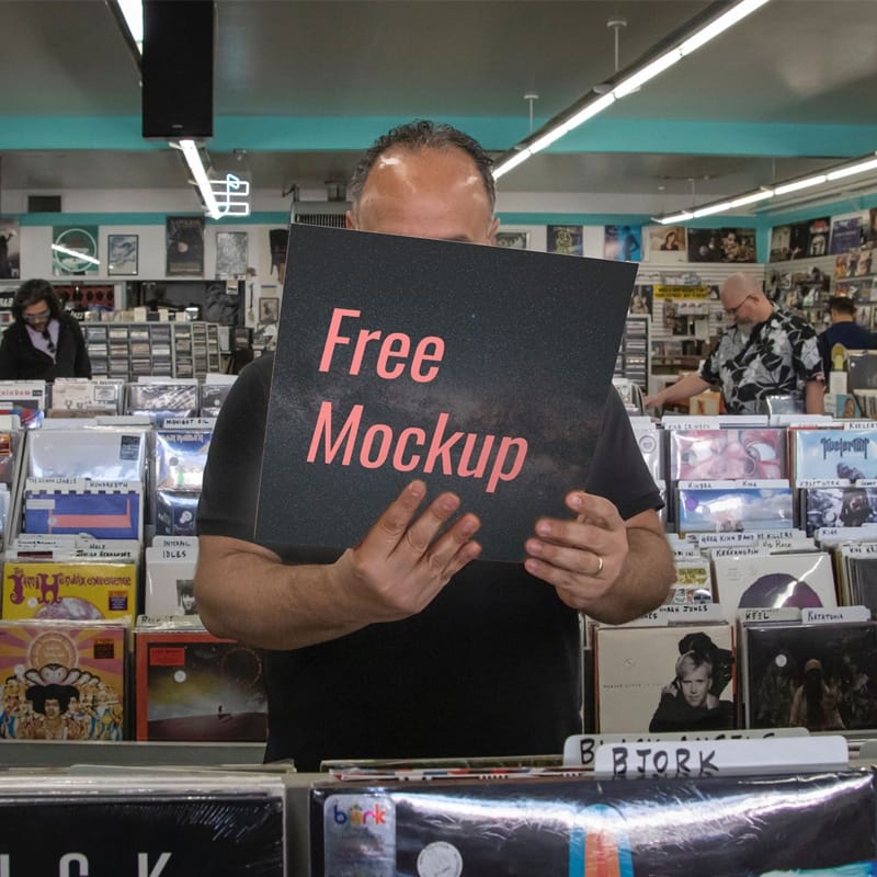 Vinyl Cover Mockup