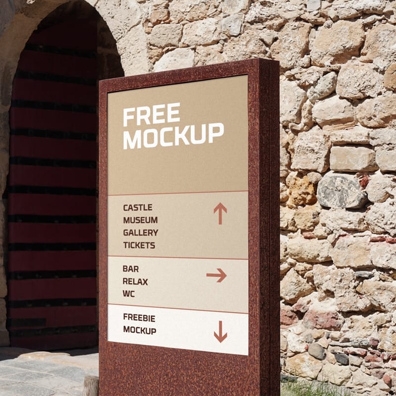 Wayfinding Sign Mockup