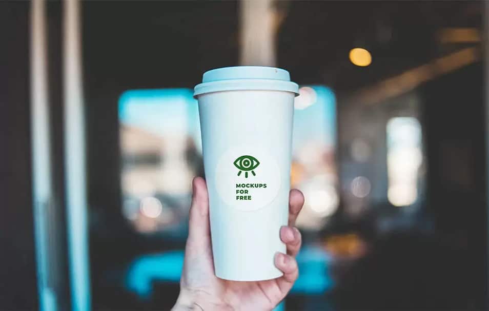 White Paper Cup Mockup
