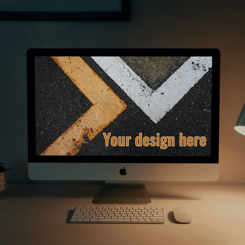 iMac on a Desk Mockup