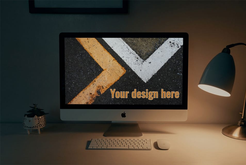 iMac on a Desk Mockup