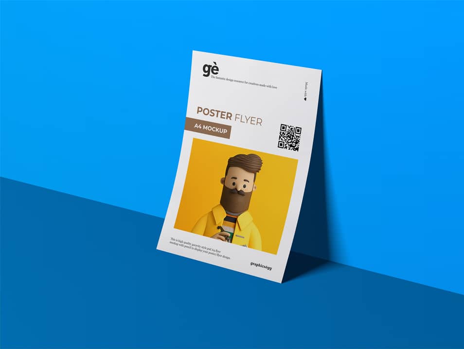 A4 Paper PSD Mockup