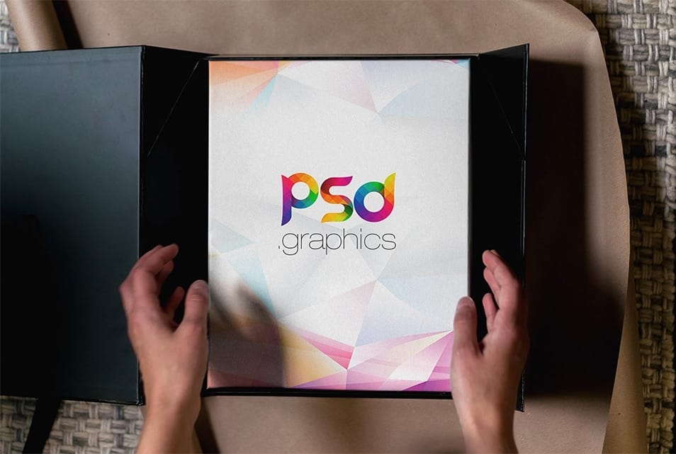 A4 Poster Unboxing Mockup Template