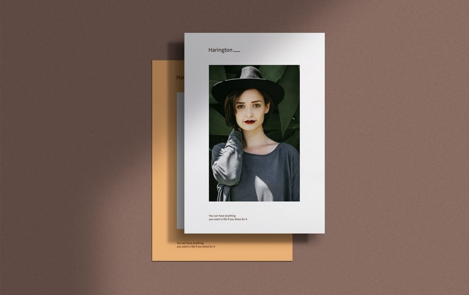 A4 Paper Mockup with Shadow Overlay