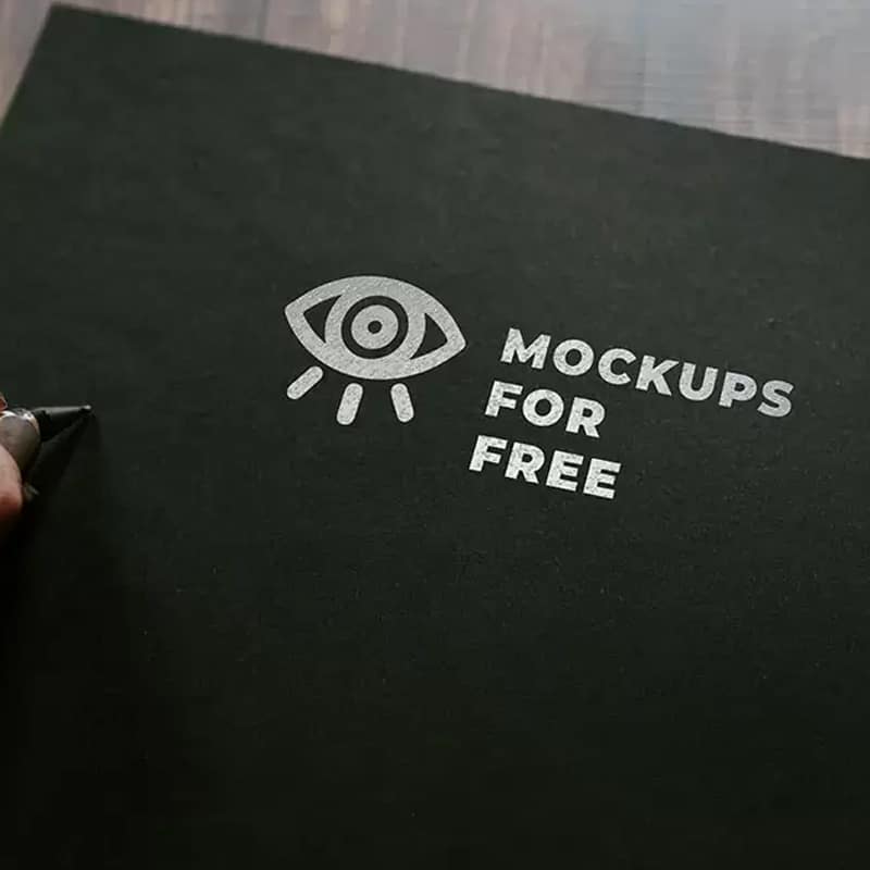 Art On Black Paper Texture Mockup