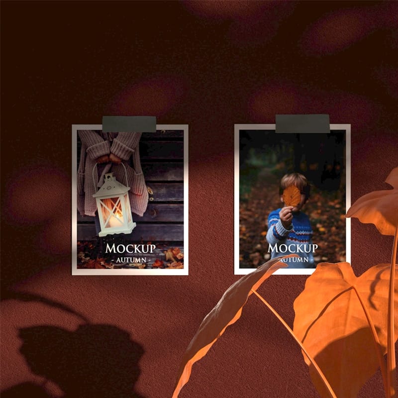 Autumn Mood Board Free Mockup