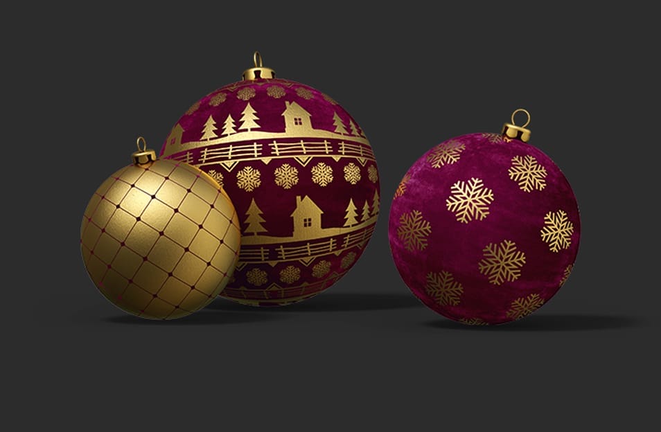 Christmas Ball Free PSD Mockup
