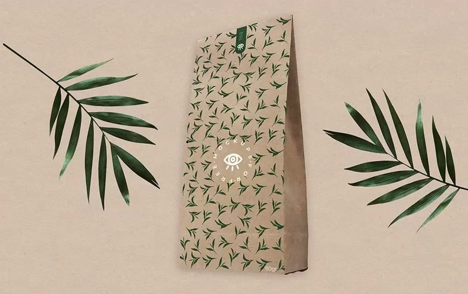 Craft Paper Tea Packaging Mockup