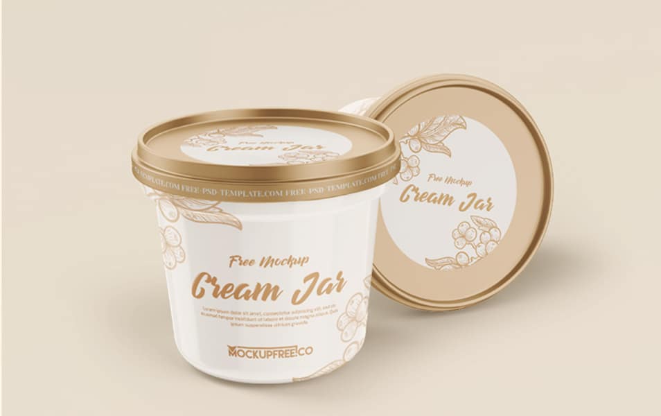 Cream Jar Free PSD Mockups