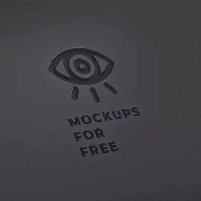 Cutout Dark Logo Mockup