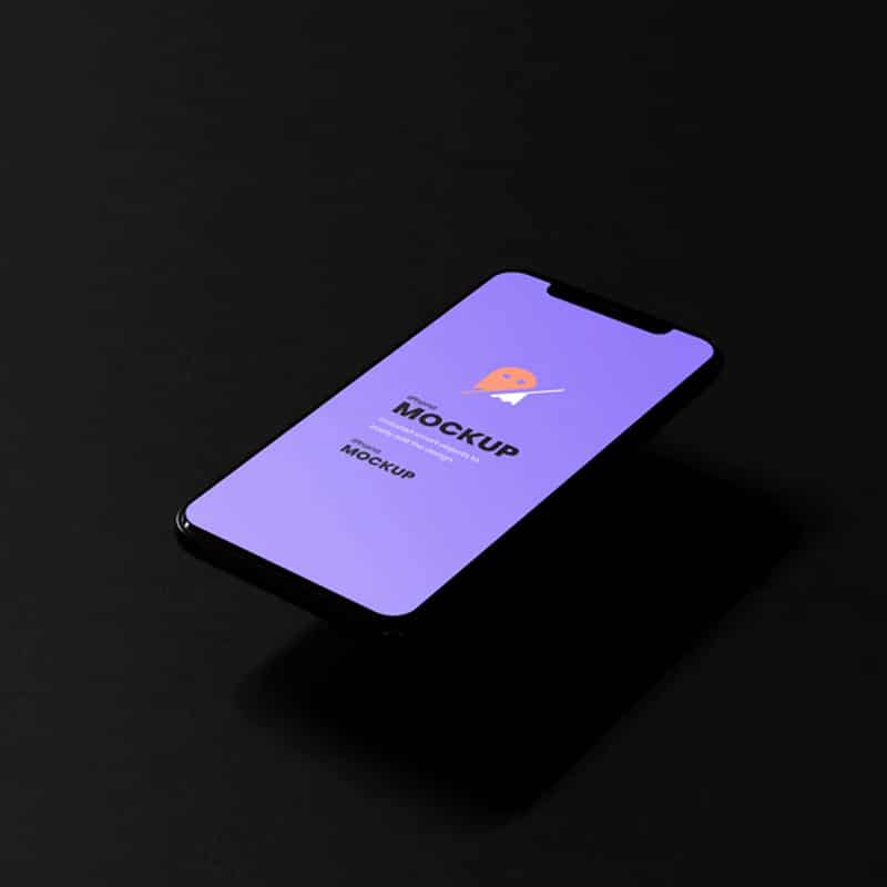 Dark iPhone PSD Mockup