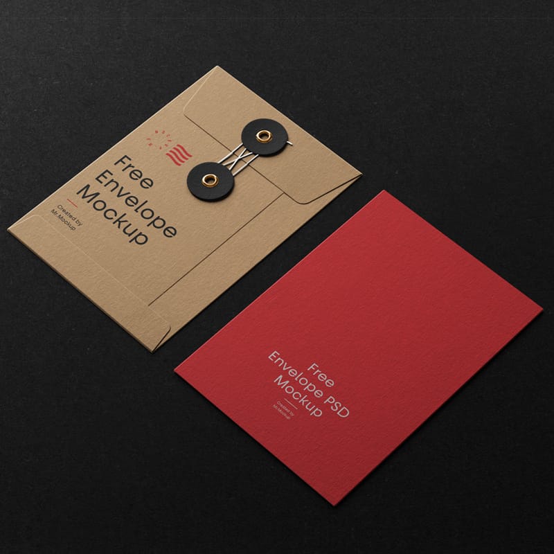 Envelope With String Mockups