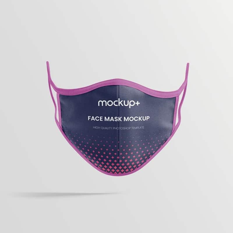 Fabric Face Mask Mockup Free PSD
