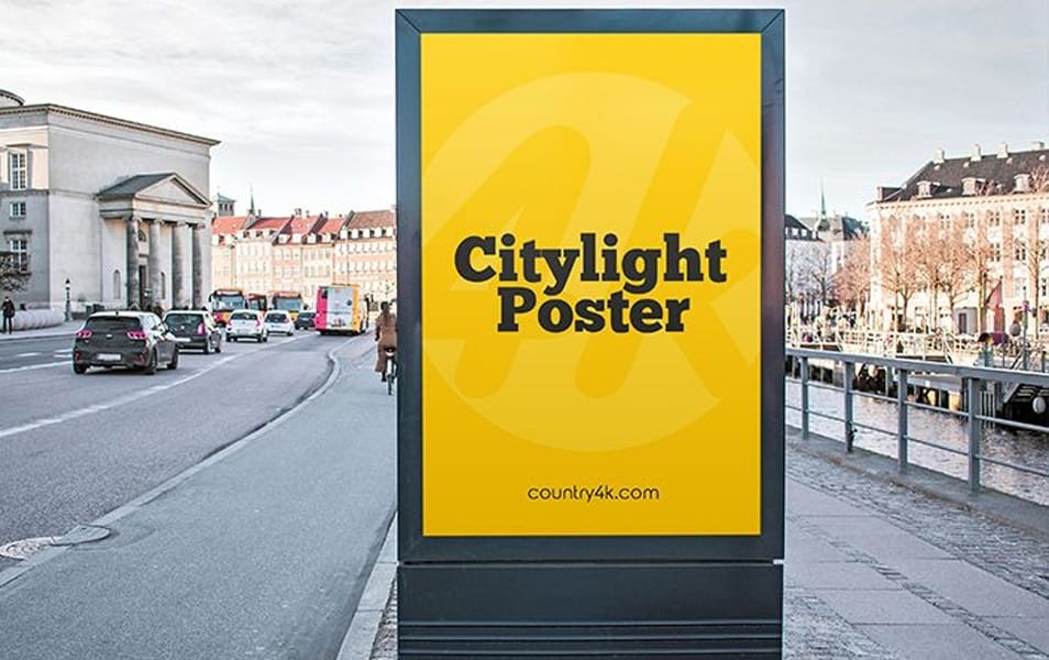 Free Citylight Poster v02 MockUp