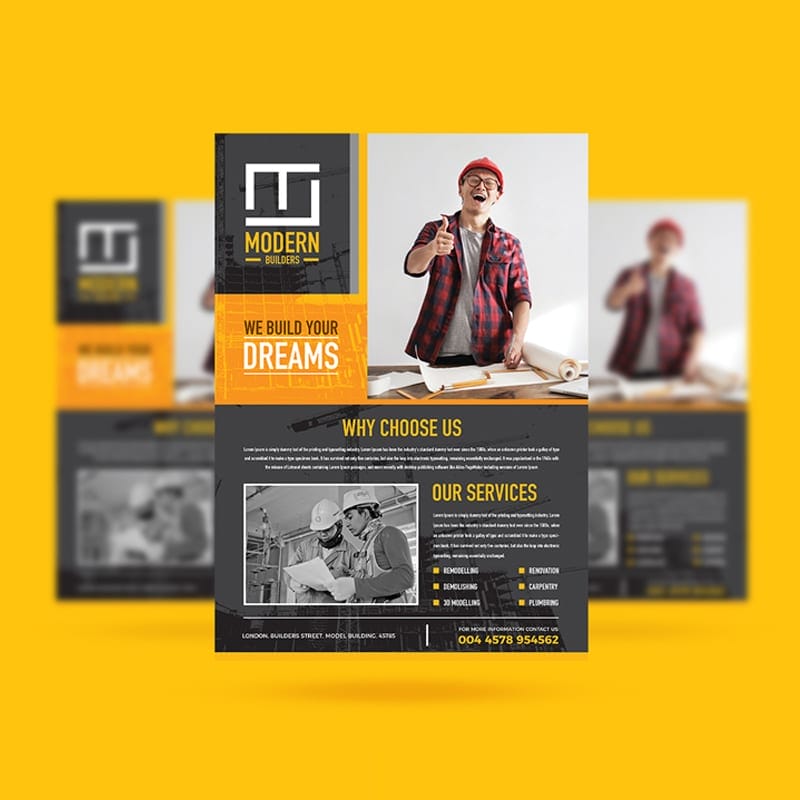 Free Construction Flyer Design Template