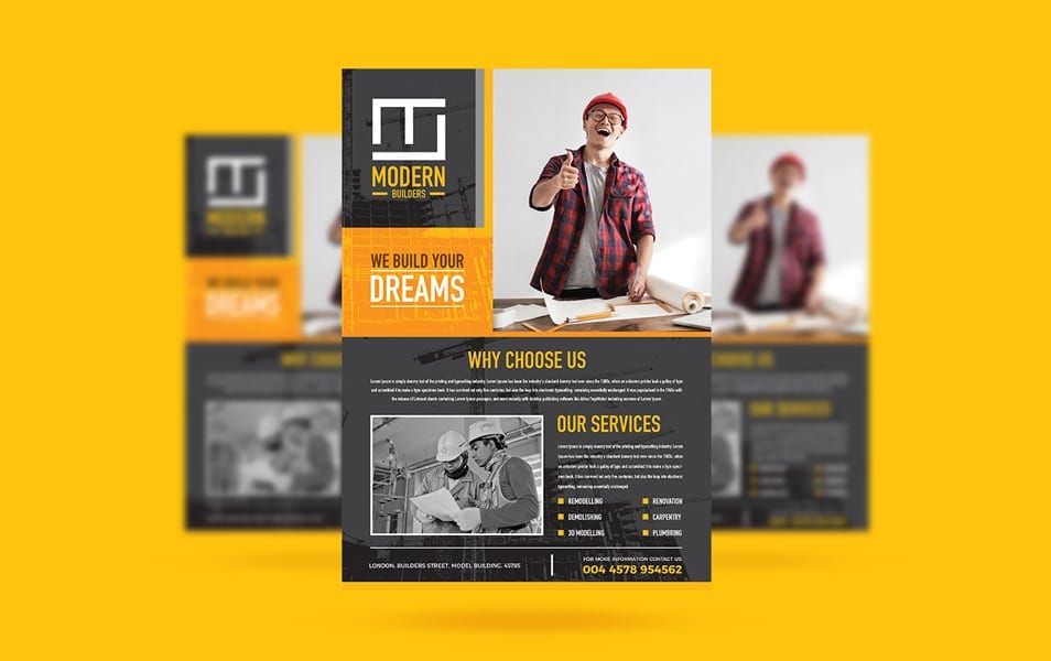 Free Construction Flyer Design Template