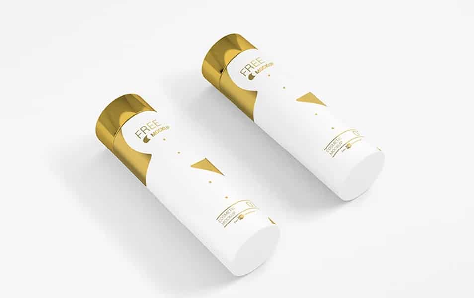 Free Cosmetic Bottle Mockup Set