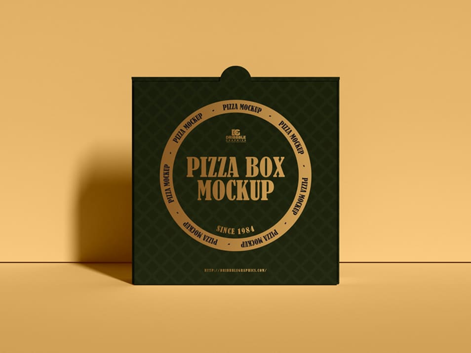 Free Modern Packaging Pizza Box Mockup