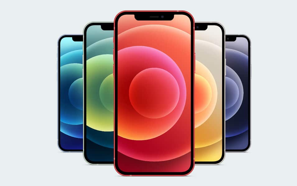 Free New iPhone 12, iPhone 12 Pro & iPhone Pro Max Ai & Mockup PSD Set