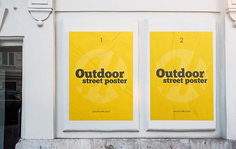 Free Outdoor Street Poster MockUp