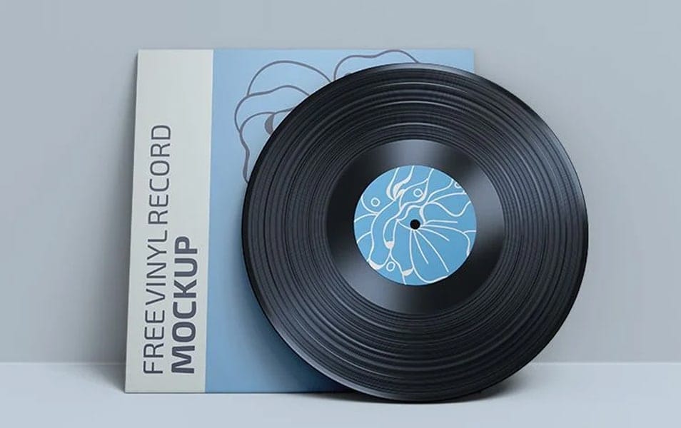 Free PSD Vinyl Record Mockup Template