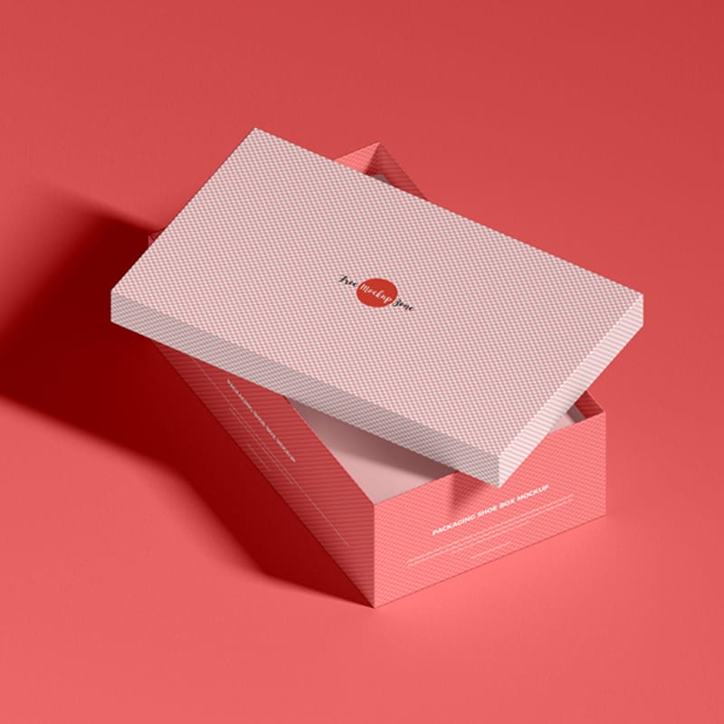 Free Packaging Shoe Box Mockup