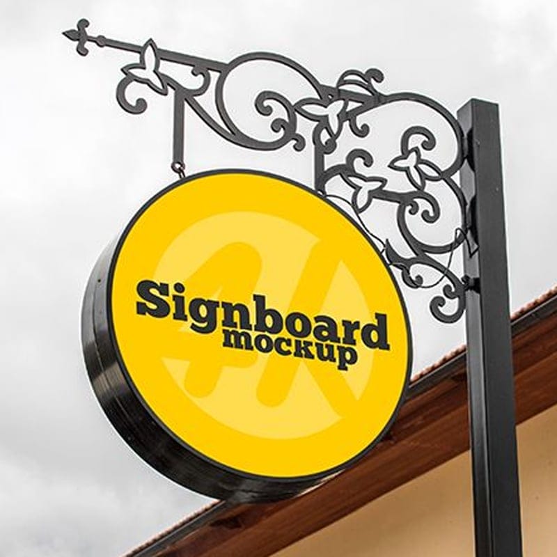 Free Signboard MockUp