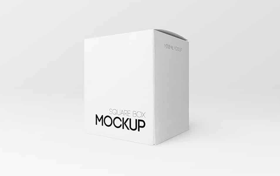 Free Square Box MockUp