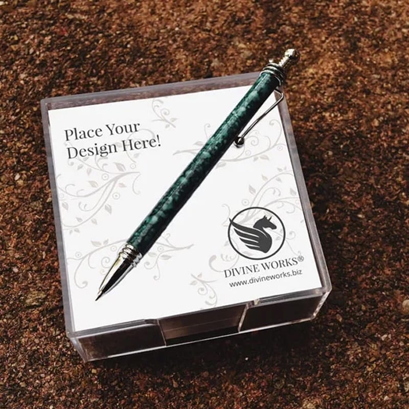 Free Sticky Note With Pen Mockup