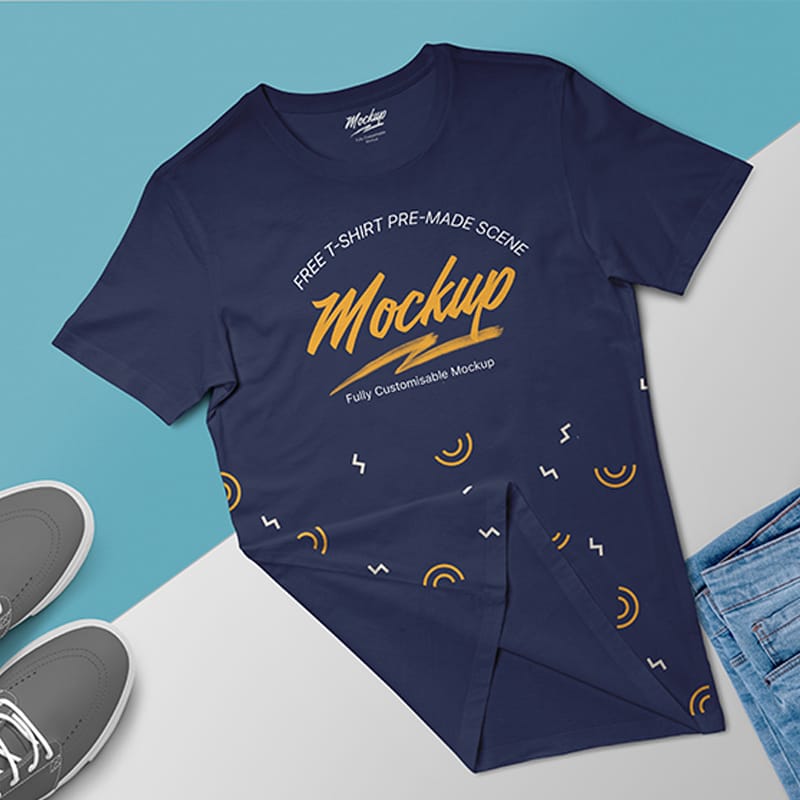 Free T-Shirt Mockup Scene