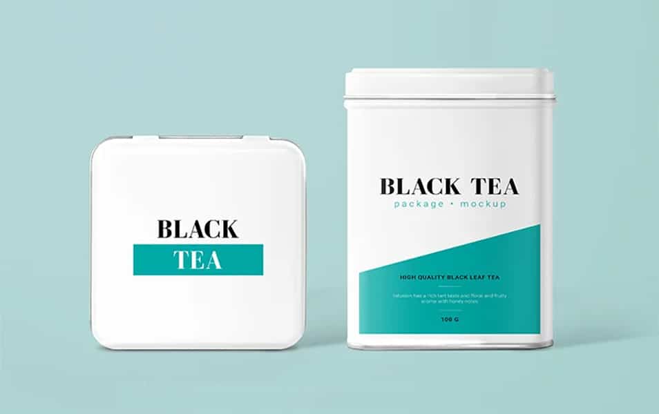 Free Tea Package Mockup Set
