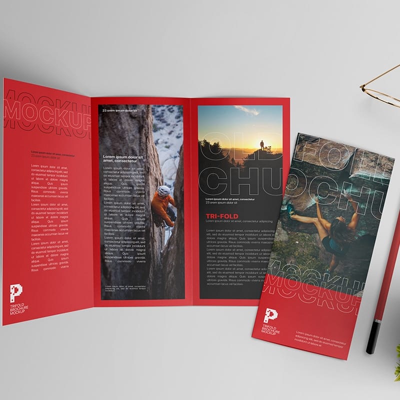 Free Trifold Brochure Mockup