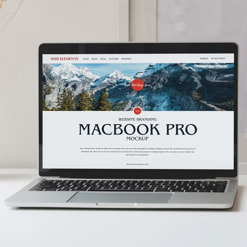 Free Website Branding MacBook Pro Mockup