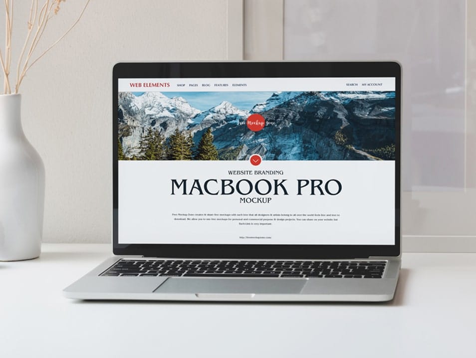 Free Website Branding MacBook Pro Mockup