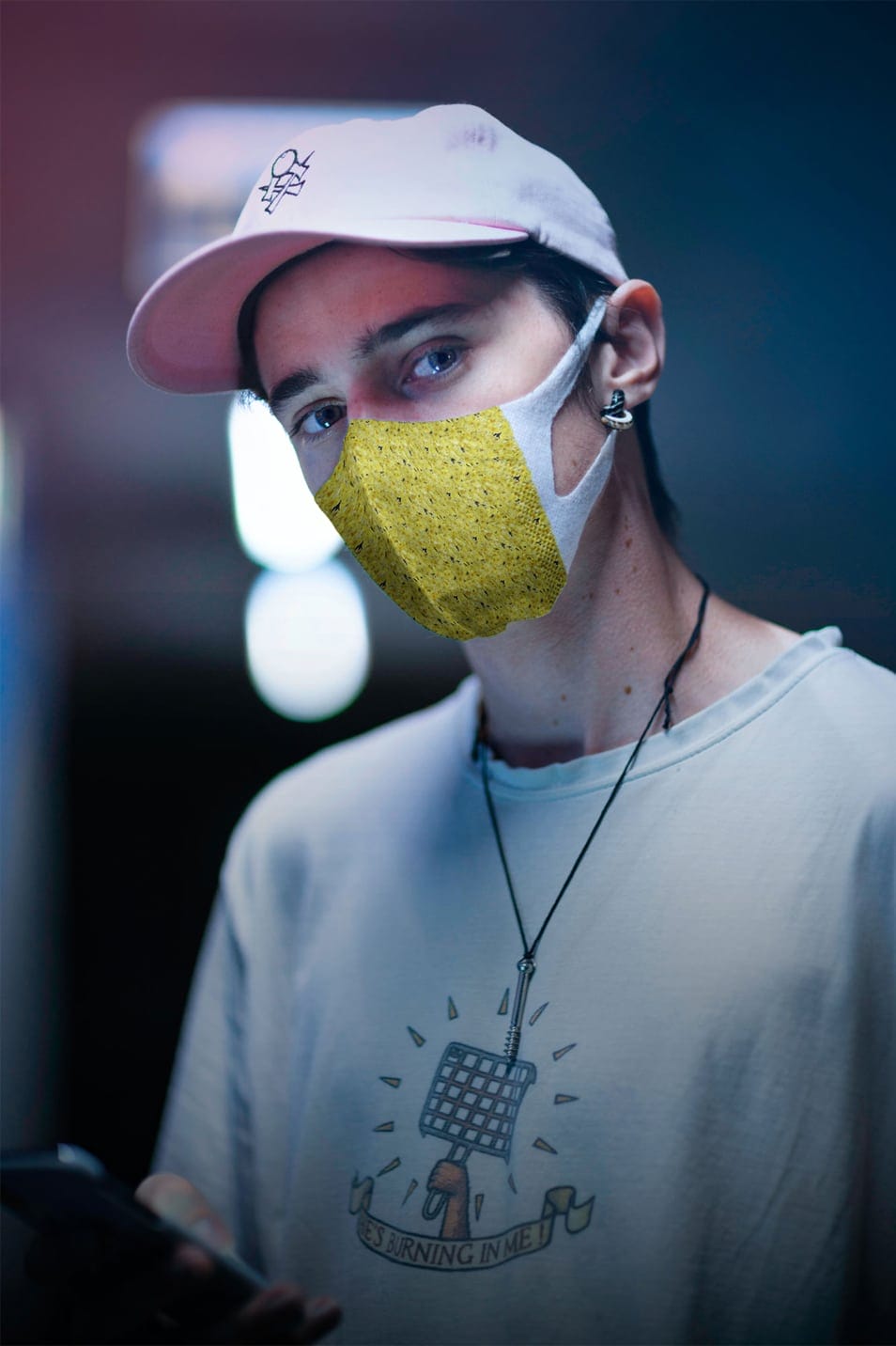 Guy in a Face Mask Mockup