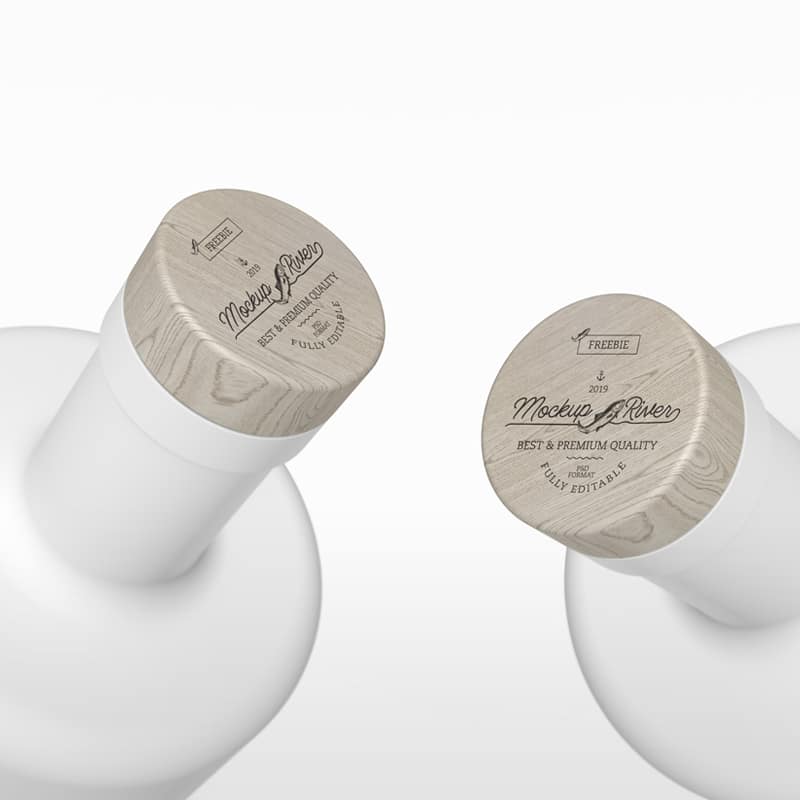 Matte Bottles Top Logo Mockup
