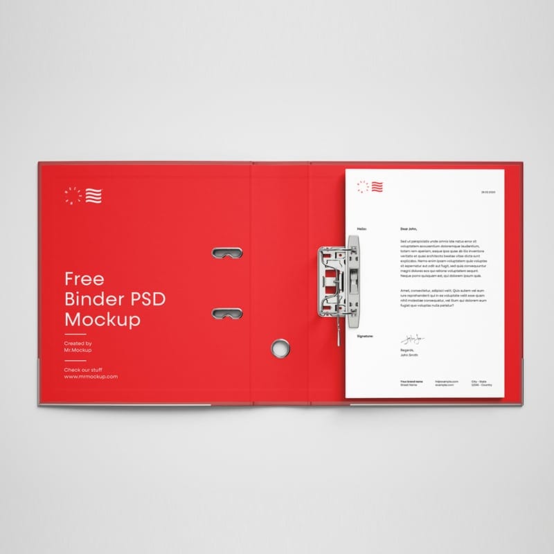 Open Binder Mockup