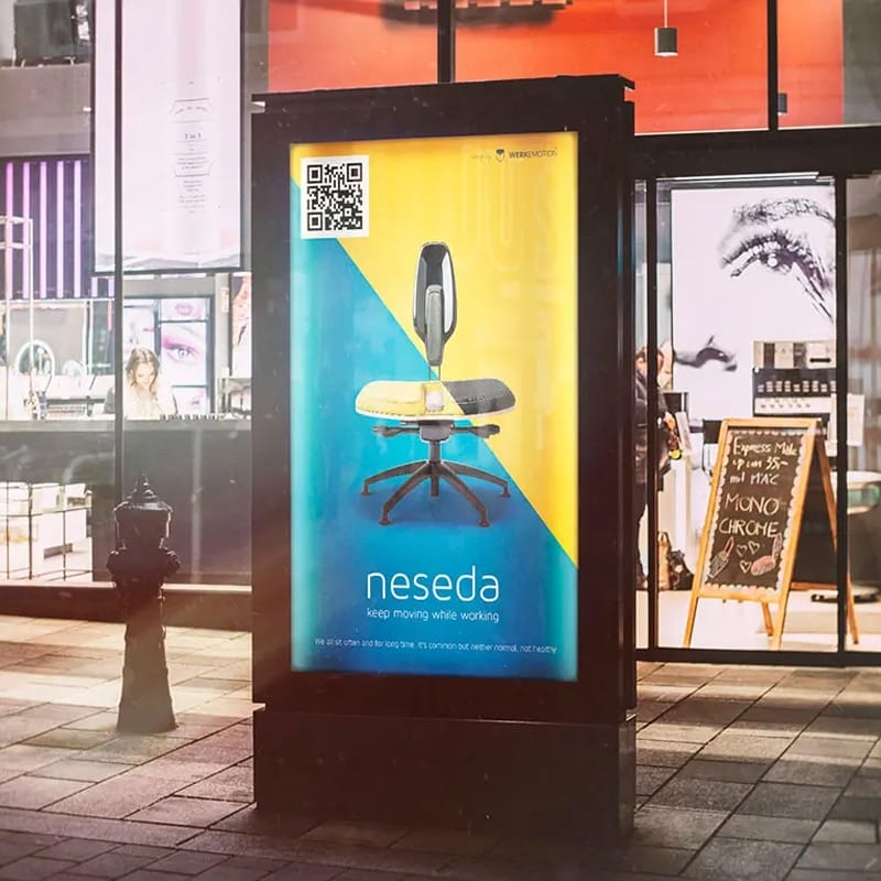 Outdoor City Light Ad Free Mockup