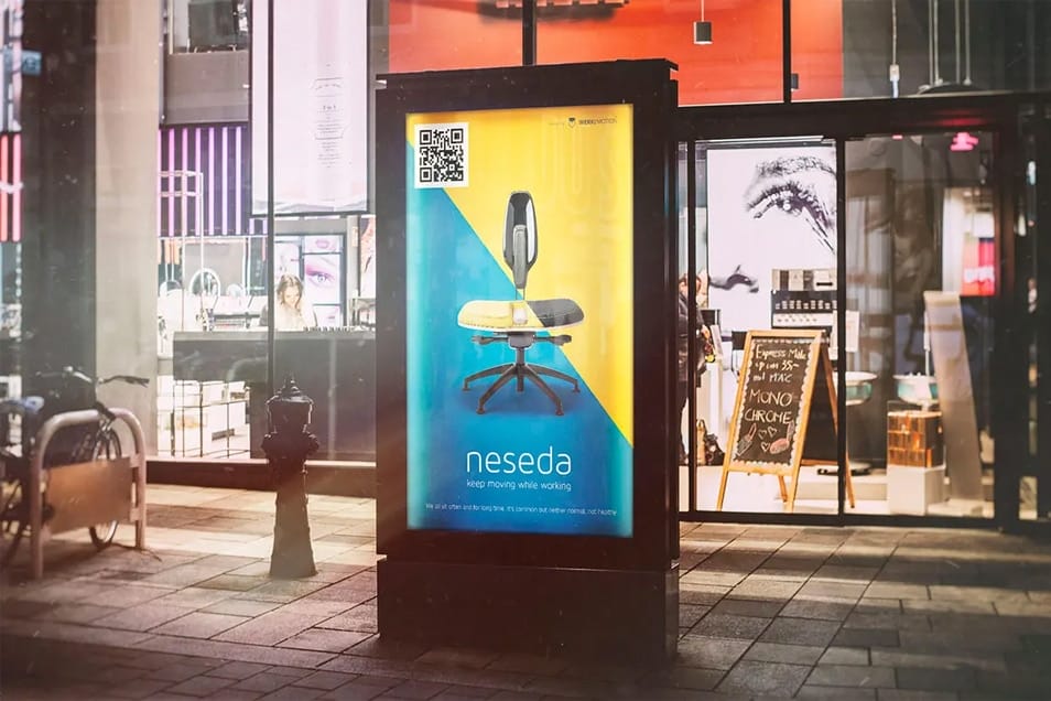 Outdoor City Light Ad Free Mockup