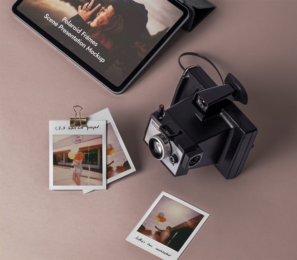 PSD Polaroid Mockup Frames Set