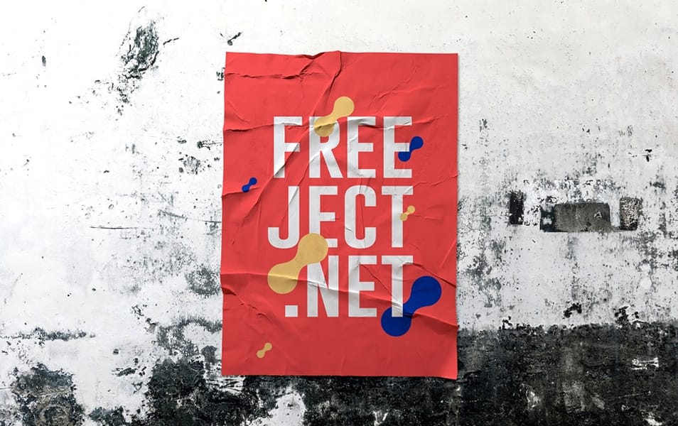 Poster Glued Mock-Up Template