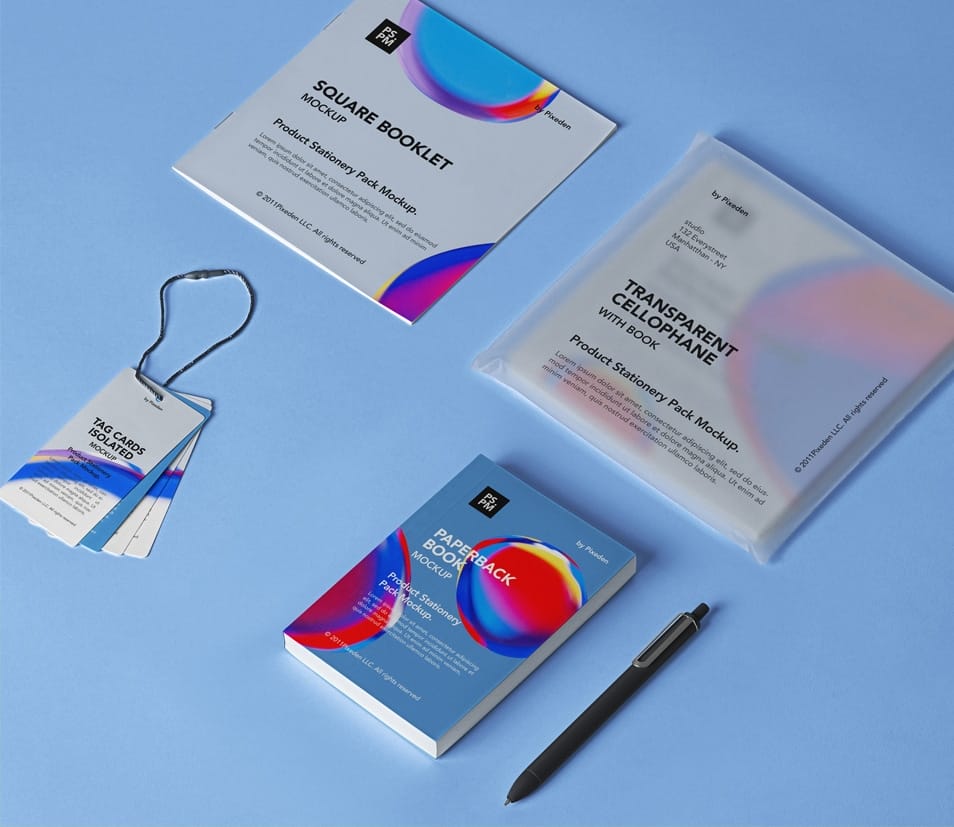 Product PSD Stationery Mockup Set