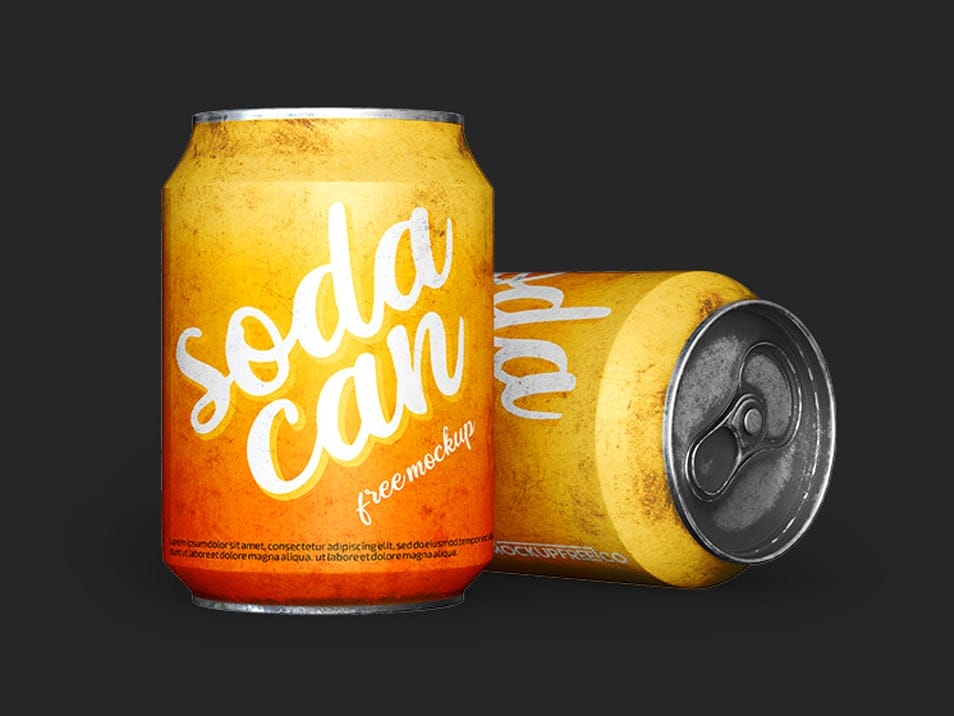 Soda Can Free PSD Mockup